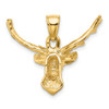 10K Yellow Gold 2-D Deer Head 8 Point Buck Charm