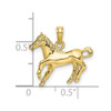 10K Yellow Gold 2-D Galloping Horse Charm