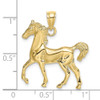 10K Yellow Gold 2-D Polished Horse Charm 10K6508