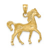 10K Yellow Gold 2-D Polished Horse Charm 10K6508