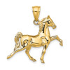 10K Yellow Gold 3-D Tennessee Walking Horse Charm