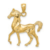 10K Yellow Gold 3-D Polished Horse Charm