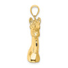 10K Yellow Gold 3-D Polished Horse Head Charm