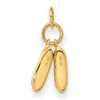 10K Yellow Gold Ballet Slippers Charm