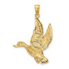 10K Yellow Gold Flying Mallard Duck Charm