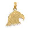 10K Yellow Gold Engraved Flat Eagle Head Charm