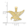 10K Yellow Gold Flat Engraved Eagle Charm