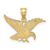 10K Yellow Gold Flat Engraved Eagle Charm