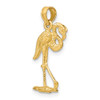 10K Yellow Gold 3-D Flamingo w/ Head Up Charm