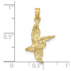 10K Yellow Gold 3-D Pelican Flying Charm 10K7785