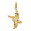 10K Yellow Gold 3-D Pelican Flying Charm 10K7784