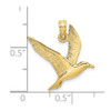 10K Yellow Gold Polished and 2-D Seagull Flying Charm