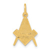 10K Yellow Gold Masonic Charm