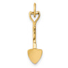 10K Yellow Gold 3-D Spade Charm