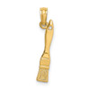 10K Yellow Gold 3-D Paint Brush Charm