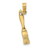 10K Yellow Gold 3-D Paint Brush Charm