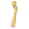 10K Yellow Gold 3-D Paint Brush Charm