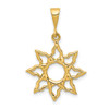 10K Yellow Gold Sun Charm 10K3197