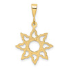 10K Yellow Gold Sun Charm 10K3197