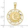 10K Yellow Gold Polished Sun with Moon & Star Charm