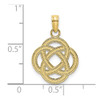 10K Yellow Gold Small Celtic Eternity Knot Circle Charm