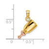 10k Two-tone Gold Baby Bottle Charm