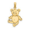 10K Yellow Gold Reversible Teddy Bear Charm