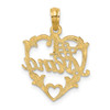 10K Yellow Gold #1 NANA in Heart Charm