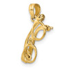 10K Yellow Gold 3-D Moveable Sunglasses Charm