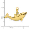 10K Yellow Gold 2-D Polished Dolphin Charm