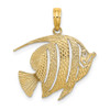 10K Yellow Gold Polished Cut-Out Fish Charm