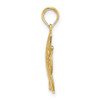 10K Yellow Gold Polished Cut-Out Fish Charm