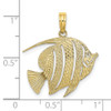 10K Yellow Gold Polished Cut-Out Fish Charm