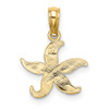 10K Yellow Gold Flat Starfish Charm 10K7372