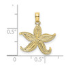 10K Yellow Gold Flat Starfish Charm 10K7371
