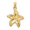 10K Yellow Gold Starfish W/ Beaded Texture Charm