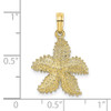 10K Yellow Gold Beaded Starfish Charm