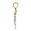 10K Yellow Gold w/ Rhodium-plating Cut-Out Angelfish Charm