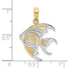 10K Yellow Gold w/ Rhodium-plating Cut-Out Angelfish Charm