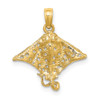10K Yellow Gold 2-D Spotted Eagle Ray w/ Holes Charm 10K7623