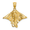 10K Yellow Gold 2-D Spotted Eagle Ray w/ Holes Charm 10K7622
