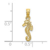 10K Yellow Gold 2-D Mini Seahorse Charm