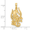 14K Yellow Gold Polished Fancy Seahorse Charm