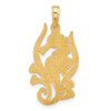 14K Yellow Gold Polished Fancy Seahorse Charm