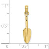 10K Yellow Gold 3-D Trowel Garden Tool Charm