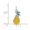 Sterling Silver Enameled Pear Charm