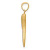 10K Yellow Gold Solid Diamond-cut Italian Horn Charm