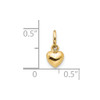 10K Yellow Gold Polished 3-D Heart Charm 10K793