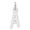 14k White Gold Slanted Block Letter A Initial Charm