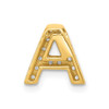 10K Yellow Gold Diamond Letter A Initial Charm
